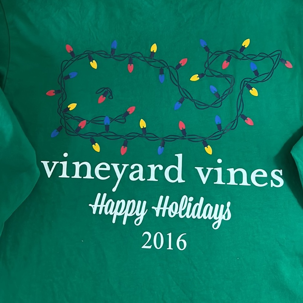 Vineyard Vines Happy Holidays 2016 Long Sleeve T-shirt